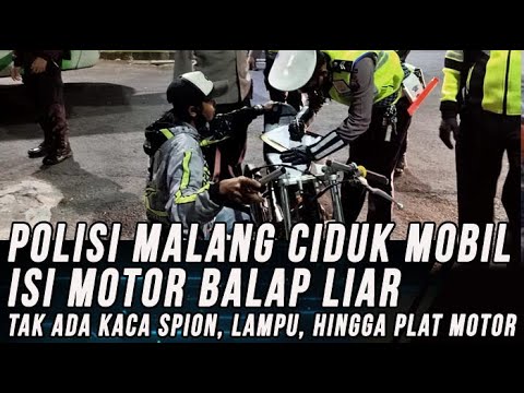 Polisi Ciduk Mobil Isi Motor Balap Liar, Tak Ada Spion, Lampu, dan Plat Nopol