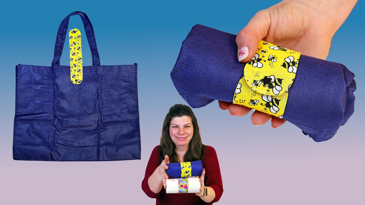 DIY Shopping Bag Keeper // Organize your shopping bags // Bag keeper sewing pattern // Easy Sewing