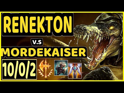 MYLON (RENEKTON) vs MORDEKAISER - 10/0/2 KDA TOP GAMEPLAY - BR Ranked DIAMOND