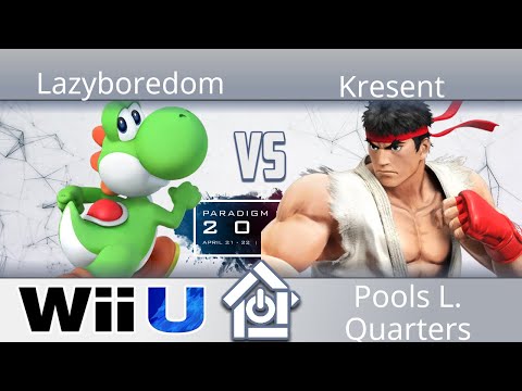 Paradigm Shift 2018 - Lazyboredom (Yoshi) vs Kresent (Ryu) - Smash 4 Pools L. Quarters