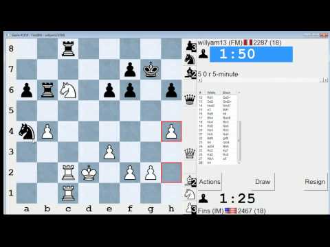 Blitz Chess #133: IM Bartholomew vs. FM willyam13 (Nimzo-Indian Defense)