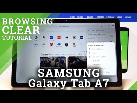 How to Clear Browser Data in SAMSUNG Galaxy TAB A7 2020 - Browser Cache