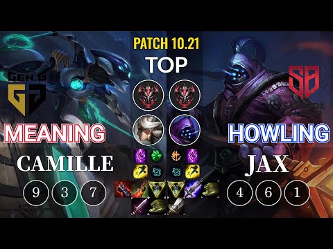 GEN Meaning Camille vs SB Howling Jax Top - KR Patch 10.21
