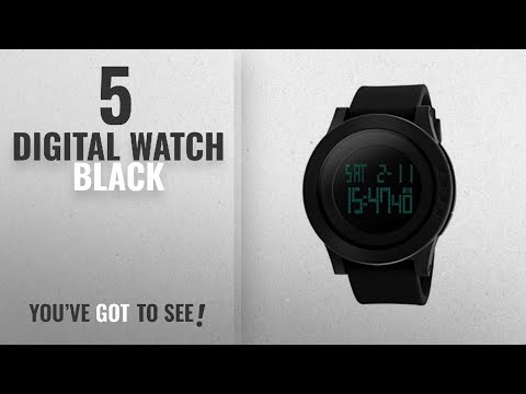 Top 10 Digital Watch Black [2018]: Skmei S-Shock digital black Dial Men's Watch