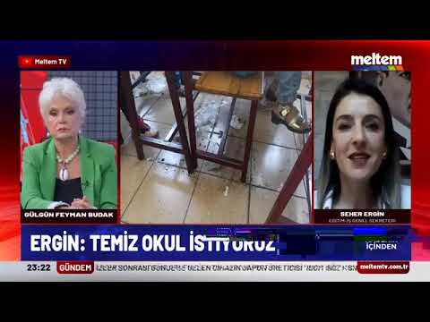 /Genel Sekreterimiz Seher Ergin, Meltem Tv`de gazeteci Gülgûn Feyman`ın canlı yayın konuğu oldu ve eğitimin sorunularını, sağlıklı eğitim güvenli okul talebimiz ile ilgili açıklamalarda bulundu.19/09/2024 | EĞİTİM İŞ