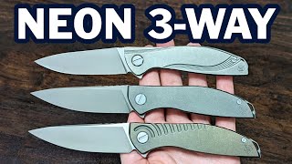 Shirogorov NeOn Lite vs Zero vs R20 - Small Details Comparison & Overview - Frame Lock Flipper Knife