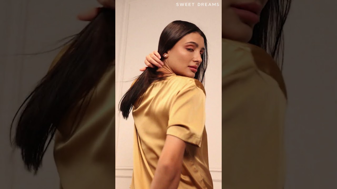 Meet TIMELESS GOLD-Softness redefined,elegance unmatched | Silky Dreams Tee Set | SWEET DREAMS