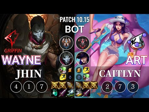 GRF Wayne Jhin vs RJ Art Caitlyn Bot - KR Patch 10.15