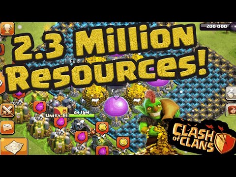 1 Million Gold + Elixir + 4.6K Dark Elixir RAID! Town Hall 12 3 Star PekkaBoBat! (Clash of Clans)