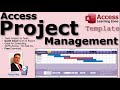 Microsoft Access Project Management Template, Gantt Chart, Scheduling, Free Download