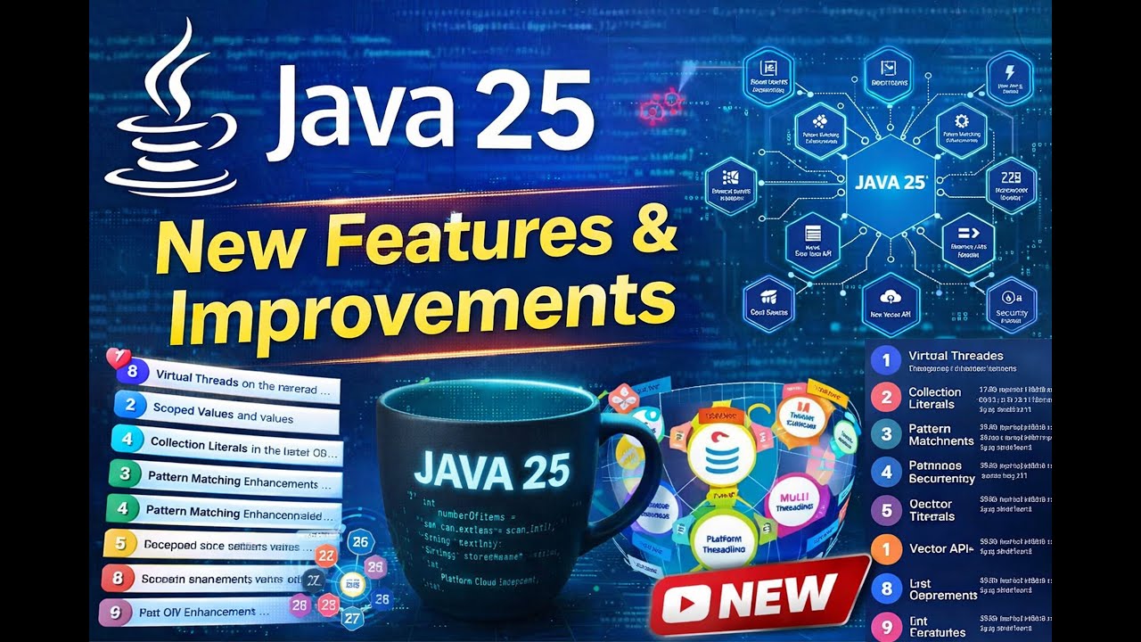 Java 25 Complete Course | New Features, Enhancements & Examples | 3 Hour #Java25#Java25Features