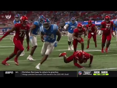 Ole Miss RB Snoop Conner RUNS OVER Louisville Defender | 2021 College Football