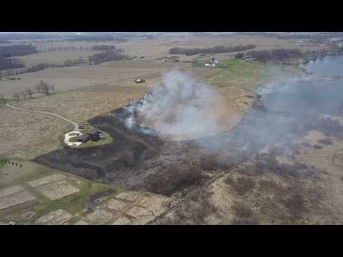 Prairieland Controlled Burn Drone View