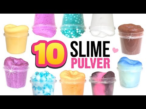 10 PULVER SCHLEIM DIYs! Neue Methode Slime zu basteln 😍 Pulver wird zu Slime! Ohne Kleber! Deutsch Video