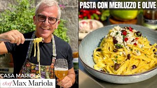 FETTUCCINE CON MERLUZZO OLIVE E LIMONE - FACILE   #ricetta  di @ChefMaxMaroiola