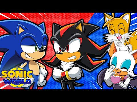 SONIC ANNOYS SHADOW ! | Sonic Shadow and Rouge Play Sonic World (FT Tails)