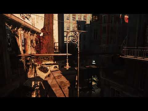 Dishonored 2 - Aventa District Ambiance (music, footsteps, metal, wind)