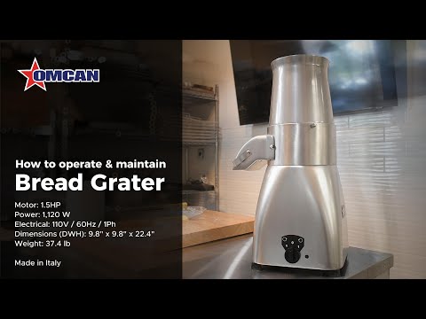 Video thumbnail for Omas Bread Crumb Grater Machine 176 lb. (80 Kg) with 1.5 HP Motor and Overload Switch | Trento – 110 V