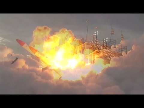 Rocket crashes, bursts into flames seconds after launch