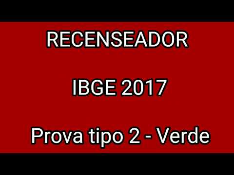 IBGE 2017 - RECENSEADOR  Tipo 2 - Verde