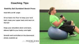 154. Stability Ball Dumbbell Bench Press