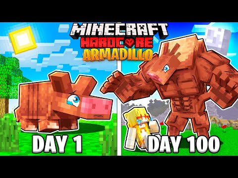 I Survived 100 Days as a ARMADILLO in HARDCORE Minecraft