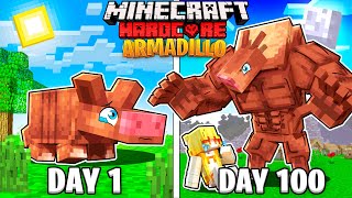 I Survived 100 Days as a ARMADILLO in HARDCORE Minecraft