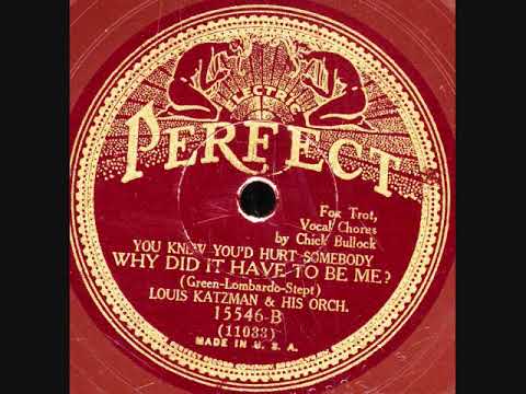 Why Did It Have To Be Me?- Louis Katzman Orchestra
