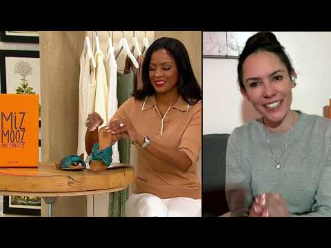 Miz Mooz Leather Twist Detail Slide Sandals Aliza on QVC