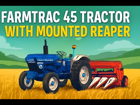 Farmtrac 45 Tractor with Mounted Reaper | Powerful Harvesting Performance & Features Review!
