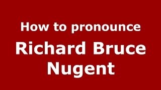 How to pronounce Richard Bruce Nugent