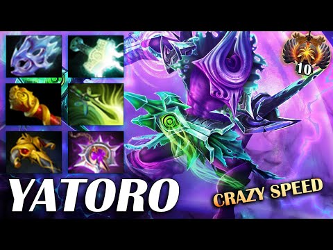 YATORO [Faceless Void] - IMBA CARRY - Crazy Attack Speed Build Bash God Destroy Pub Game 22 Kills