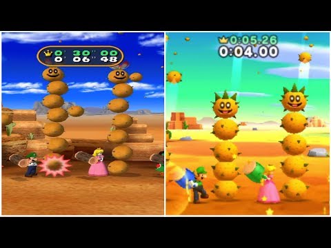 Mario Party: The Top 100 vs. Mario Party 7 - All Mini-Games Comparison (GCN vs. 3DS)