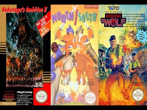Nobunaga's Ambition 2, North & South and Operation Wolf for NES