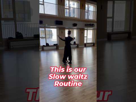 Slow waltz routine - Natural turn, running spin+toe pivot, fallaway, check, twist turn, back check📝