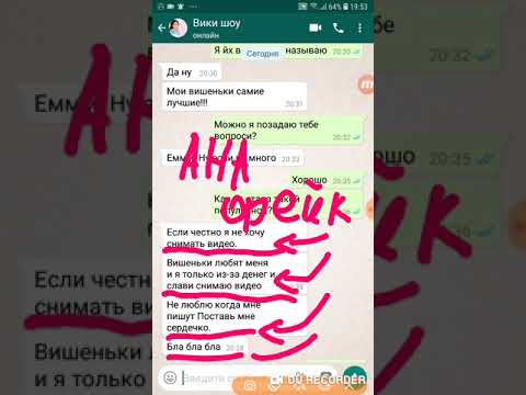 Настоящяя переписка с фейком Вики шоу