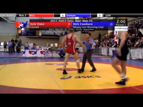 University Freestyle Quarterfinal 74kg - Kyle Dake vs. Dirk Cowburn