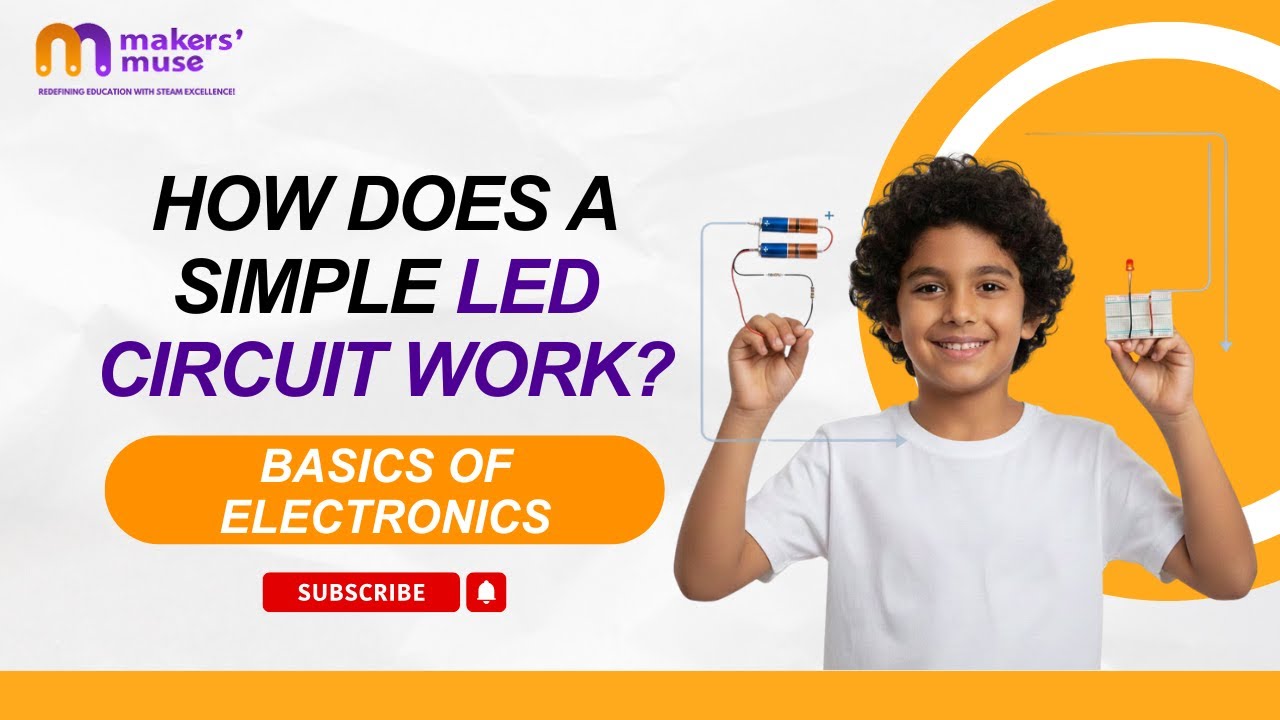 How Does a Simple LED Circuit Work? Basics of Electronics |  @makersmuse_stemeducation ​