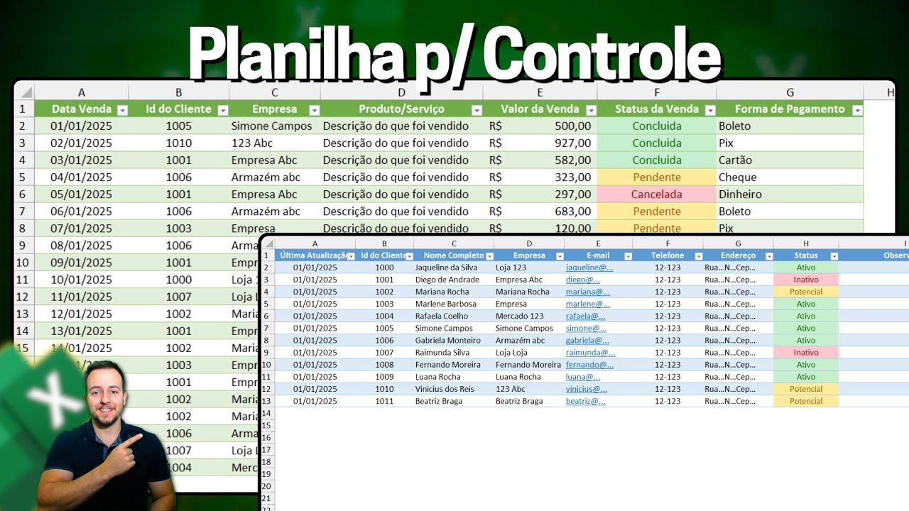 Como fazer uma Planilha de Controle de Clientes | Cadastro, Agenda, Vendas etc