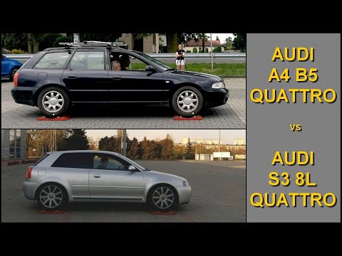 SLIP TEST - TORSEN vs HALDEX - Audi A4 B5 Quattro vs Audi A3 / S3 8L Quattro - @4x4.tests.on.rollers