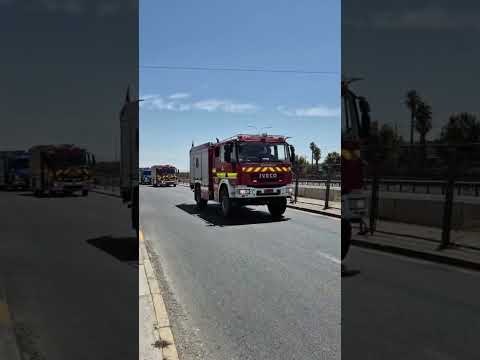 Caravana de Bomberos de la Región Metropolitana va en apoyo de sus pares de la Región del Bío Bío