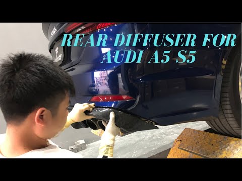 How to install Carbon Fiber Rear Diffuser for Audi A5 S5 8T 12-14