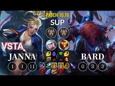 HLE Vsta Janna vs Bard Sup - KR Patch 10.16