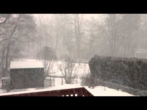 Heavy snow squall Braintree MA