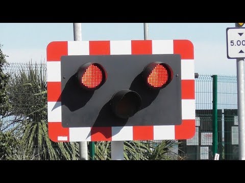 Irish Rail 8520 Class Dart Train - Merrion Gates Railway Crossing, Dublin