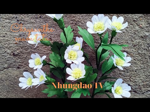 Cách làm hoa cúc ta na | how to make chamomile | paper flower | diy| Nhungdao TV