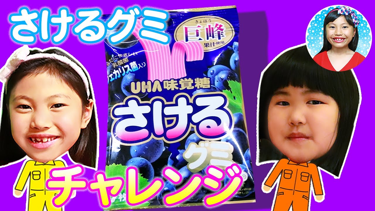 目指せ公式記録！さけるグミチャレンジ何本さけるかな？　小学二年生コンビの挑戦