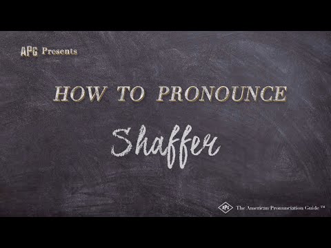 How to Pronounce Shaffer (Real Life Examples!)