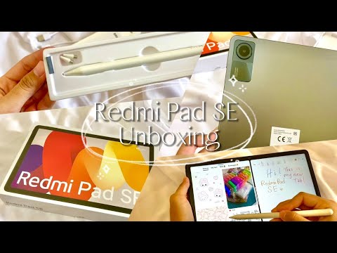 Redmi Pad SE unboxing ✧ | accessories, stylus pen, camera test ,game test 💭🧸