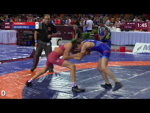 1/8 GR - 44 kg: I. YUSENKO (UKR) v. H. GEVORCYAN (ARM)